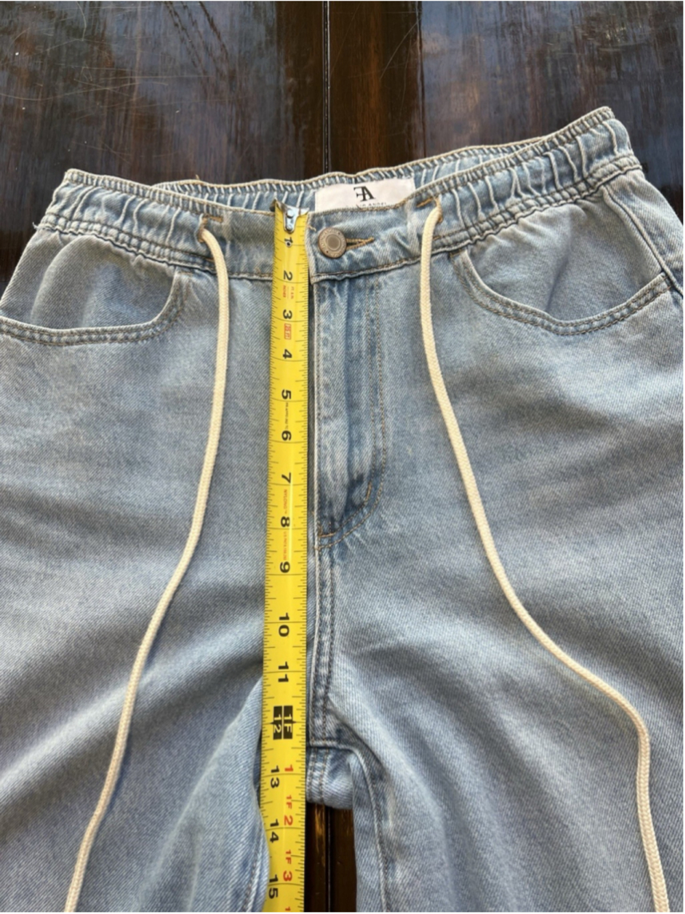 Flying Angel Women's Blue Light Wash Wide Leg High Rise Jeans Size 9/29 - Picture 13 of 16